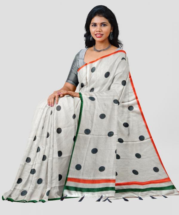 Sc Tiranga Linen Woven Linen Designer Saree Collection